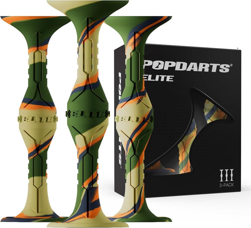 Popdarts حزمة النخبة للصيادين - اختر لونك، أظهر أسلوبك، سيطر على كل مباراة. تصميم أكبر وأثقل لتحقيق أقصى دقة وتحكم - معتمد من بطولة الدوري الأمريكي. - Image 1